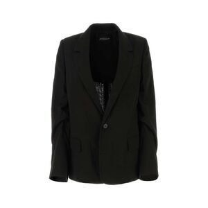 Ann Demeulemeester Women Black Cotton Renske Blazer